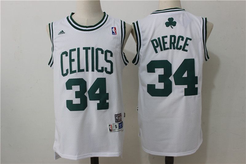 Men Boston Celtics #34 Pierce White Adidas NBA Jersey